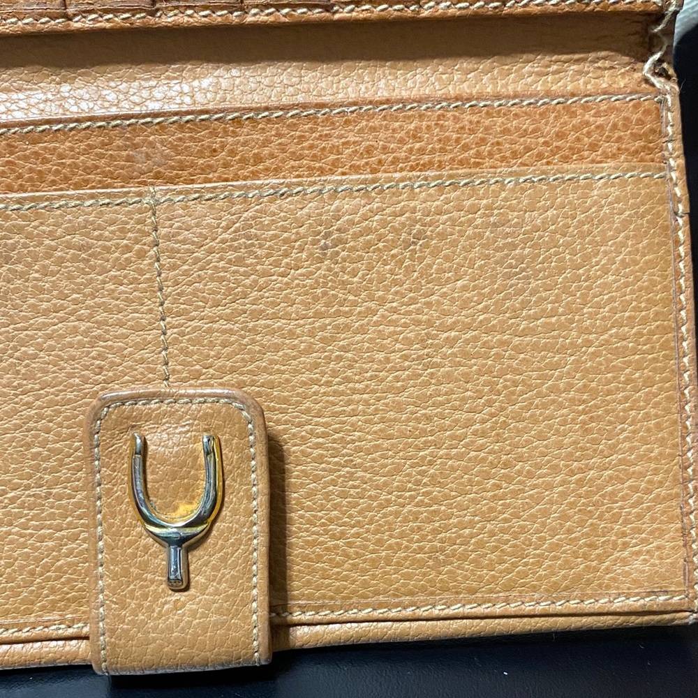 Gucci vintage Tan Leather long Women's Wallet - Picture 8 of 16